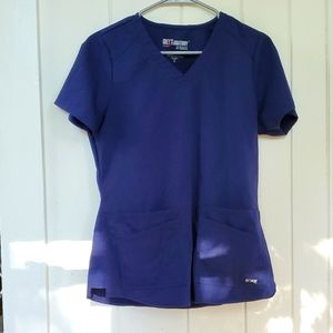 Grey's anatomy women's blue scrub top